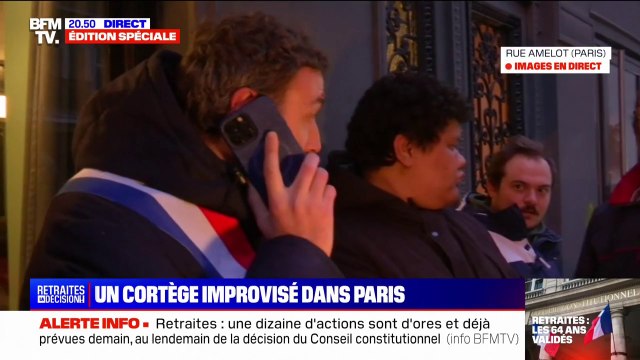 [Les policiers] refusent de me dire pourquoi ils sont nassés , Thomas Portes (LFI) à la rencontre des manifestants retenus par la police