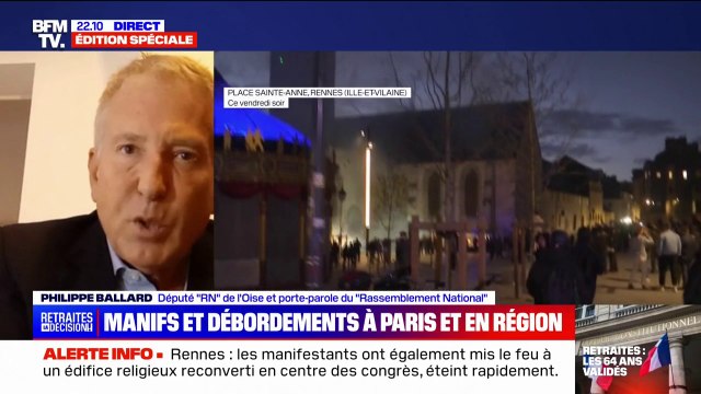 Philippe Ballard (RN): [Emmanuel Macron] se promène dans le pays avec un bidon d'essence dans une main et un briquet dans l'autre