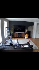 Mom is Shot With Nerf Gun and Spills Paint