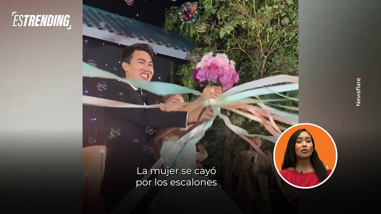 Para nunca olvidar: novia se cae frente a los invitados de su boda