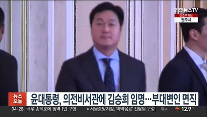 윤대통령, 의전비서관에 김승희 정식 임명…부대변인 면직