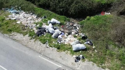 Arnavutköy'de tekstil atıkları ormanlık alanları çöplüğe çevirdi