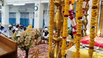 Kirtan Diwan decorated in Gurudwara