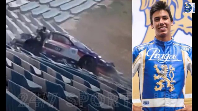 Racing Driver Alex Areia Crashes His Porsche into the STANDS at High Speed During Practice