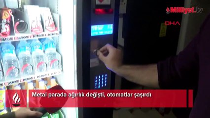 Metal parada ağırlık değişti, otomatlar şaşırdı