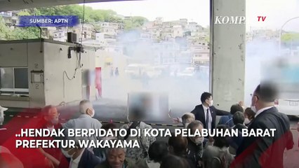 Detik-Detik PM Jepang Dilempar Bom Asap Saat Hendak Pidato di Pelabuhan