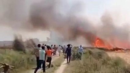 महराजगंज: अज्ञात कारणों से लगी आग, 20 एकड़ गेहूं की खड़ी फसल जलकर हुई खाक