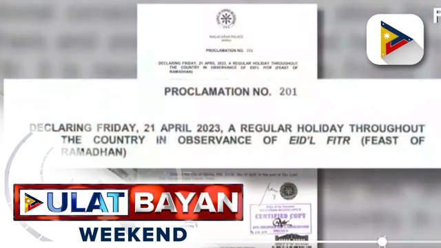 April 21, idineklarang regular holiday ni PBBM para sa paggunita ng Eid'l Fitr