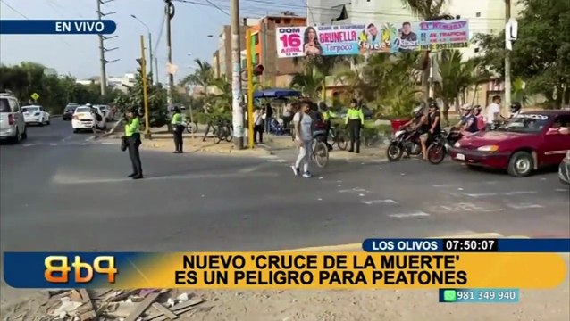 Los Olivos: denuncian que nuevo cruce de la muerte es un peligro para peatones