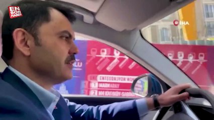 Murat Kurum, Togg’un şoför koltuğuna geçerek İstanbul çevresinde tur attı