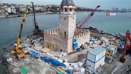 KIZ KULESİ HAVADAN GÖRÜNTÜLENDİ