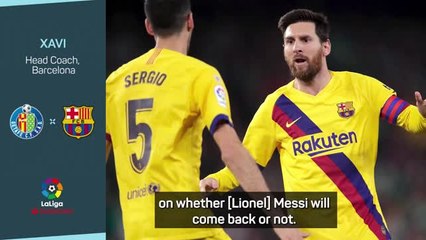 Descargar video: Busquets' future at Barcelona not based on Messi return - Xavi