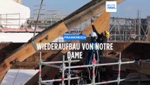 Vier Jahre nach dem Brand der Kathedrale Notre Dame in Paris ist der Bau der Turspitze im Gange