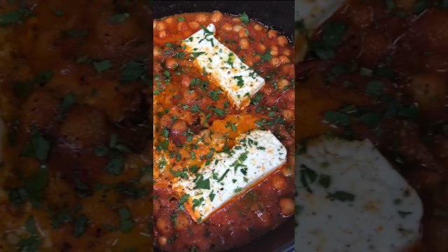 Feta rôtie aux pois chiches à partager