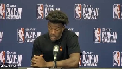 Miami Heat's Jimmy Butler talks about Max Strus' shooting