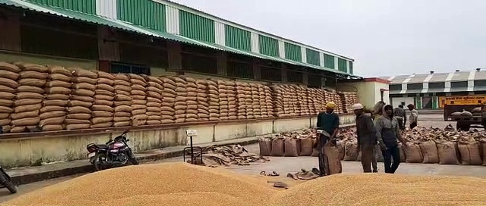 The speed of transport is not increasing, weighing is getting affected wheat lying in the open