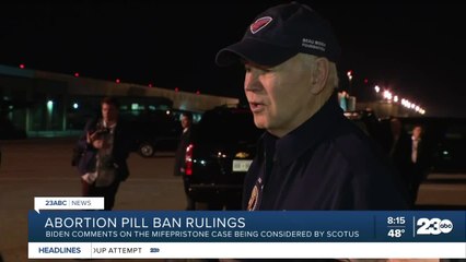 Biden comments on abortion pill ban rulings