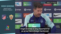 Simeone confirms Correa will start despite death of his mother