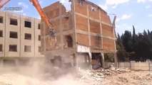 Amazing Dangerous Building Demolition Excavator Skill - Biggest Heavy Equipment Machines