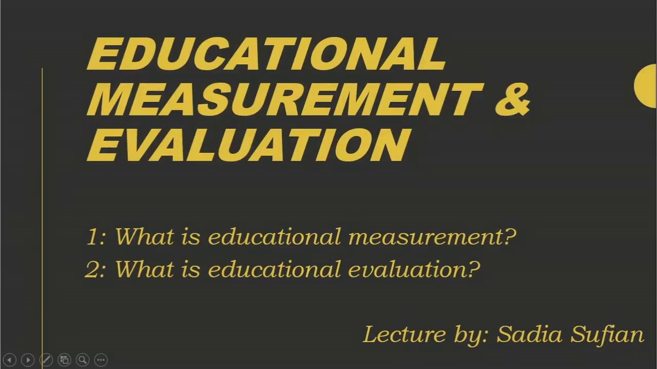 Educational Measurement & Evaluation