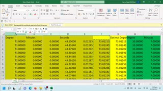How to convert DMS to Decimal using excel