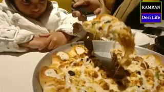 enjoying Pizza party with children's Uncle  #videos #viral #pizza #cheezious | kamran desi life