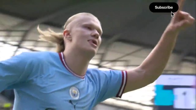 HIGHLIGHTS _ Man City 3 1 Leicester _ Haaland double as City close gap on Gunners