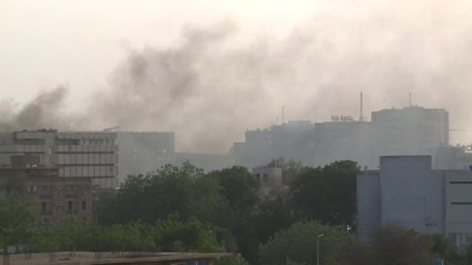 صور لتضرر مركز "عفراء" التجاري في الخرطوم جراء الاشتباكات