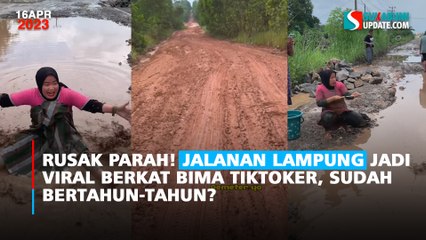 Rusak Parah! Jalanan Lampung Jadi Viral Berkat Bima Tiktoker, Sudah Bertahun-tahun?
