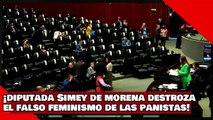 ¡VEAN! ¡Diputada Simey de morena destroza el falso feminismo de las panistas!