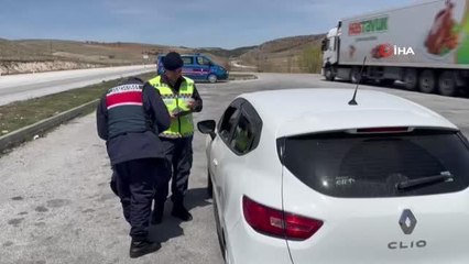 Jandarmadan havadan ve karadan trafik denetimi