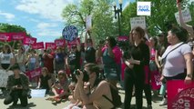 Protestos pelo direito ao aborto nos EUA