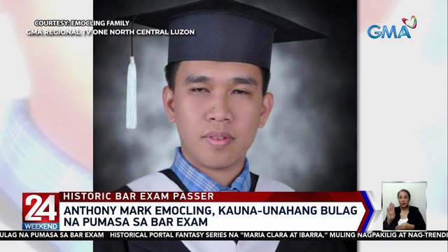 Anthony Mark Emocling, kauna-unahang bulag na pumasa sa bar exam | 24 Oras Weekend