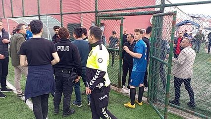 Amatör maçta ortalık karıştı