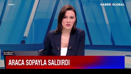 Sevgilisiyle tartışınca, aracına sopayla böyle saldırdı!