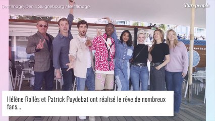 Download Video: PHOTOS Hélène Rollès et Patrick Puydebat échangent un tendre baiser devant témoins à CanneSeries !