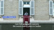 Pope Francis urges peace in Sudan