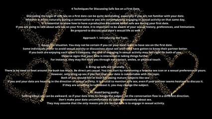 4 Techniques for Discussing Safe Sex on a First Date.