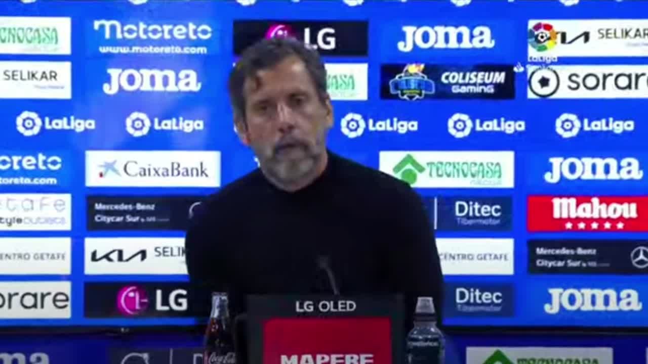 GETAFE 0 BARCELONA 0 | QUIQUE SÁNCHEZ FLORES en RUEDA DE PRENSA: XAVI, MILLA, MAKSIMOVIC | AS