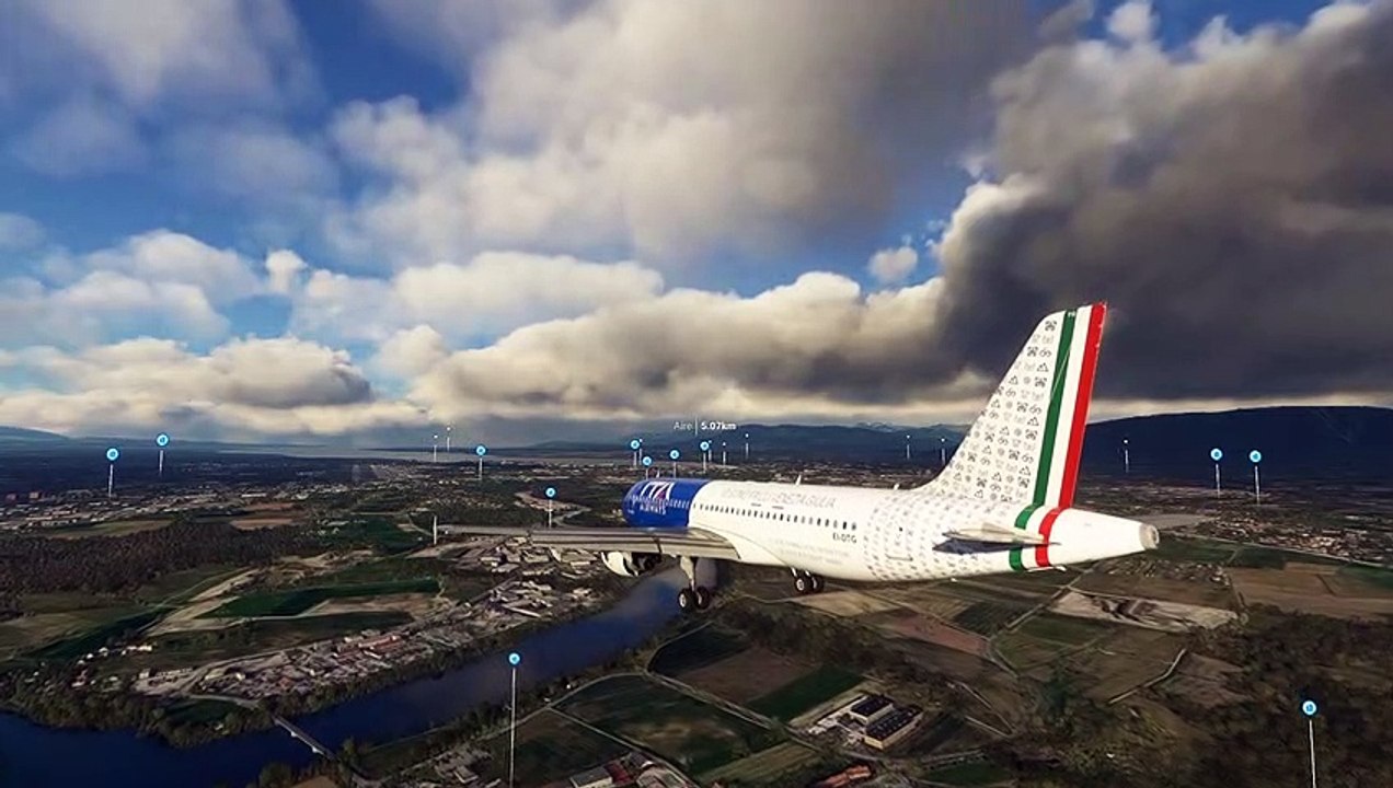 MSFS 2020 A320 FÉNIX IT AIRWAYS atterro LSGG ILS 04