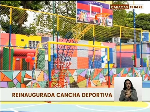 Gobierno de Caracas reinaugura cancha deportiva en la parroquia 23 de Enero