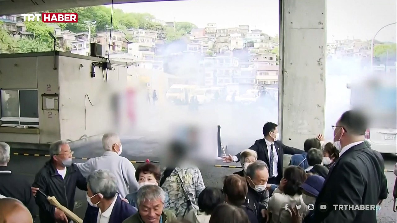 Japonya Başbakanı'nın ziyaretinde patlama sesi