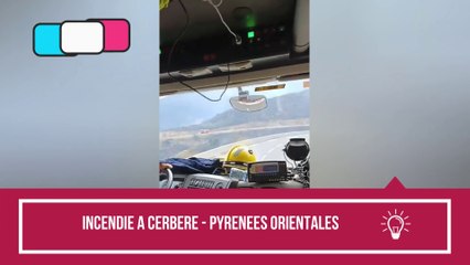 Incendie à Cerbere dans les Pyrénées Orientales