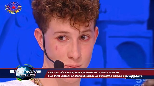 Amici 22, Wax in crisi per il guanto di sfida scelto sua prof Arisa: la discussione e la decisione