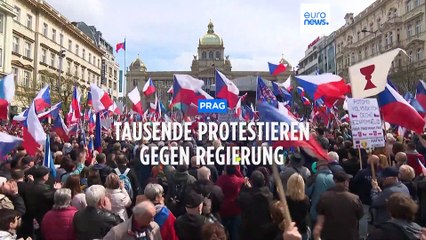 Download Video: Protest in Prag: Mehr Hilfe für die Tschechen statt für die Ukrainer