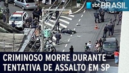 Tentativa de roubo a salão termina com criminoso morto e outro ferido