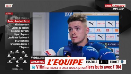 Les premiers mots de Vitinha en français après son doublé face à l'ESTAC - Foot - L1 - OM