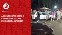 Acidente entre carro e caminhão deixa uma pessoa ferida em Arapongas