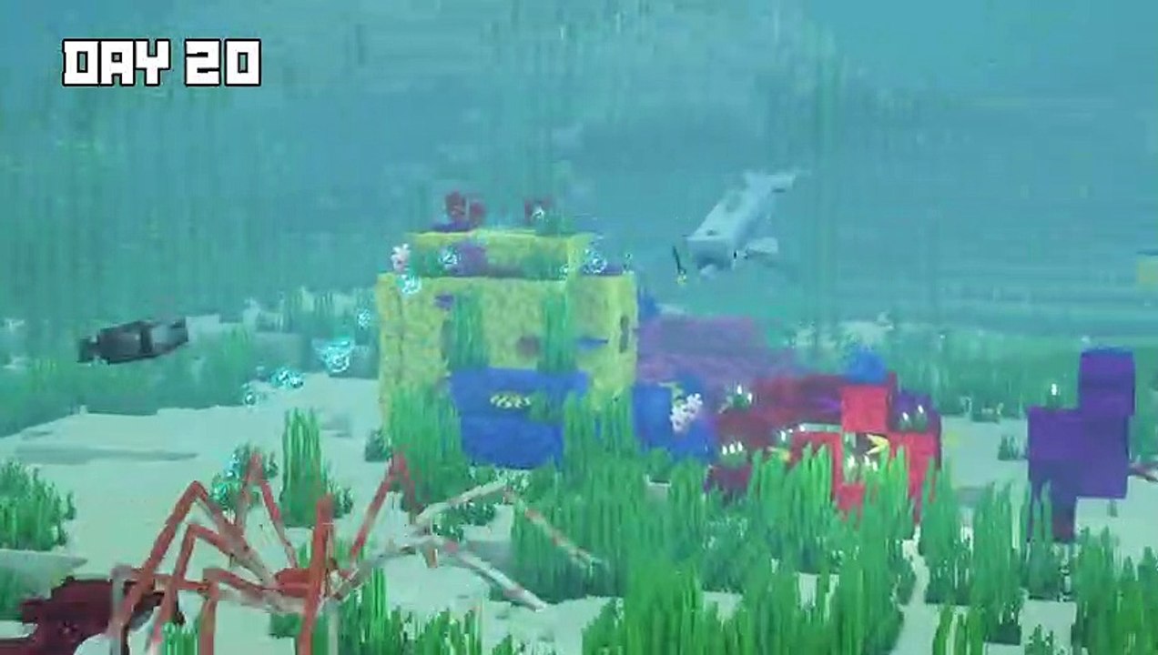 I Survived 100 DAYS as a DOLPHIN in HARDCORE Minecraft!