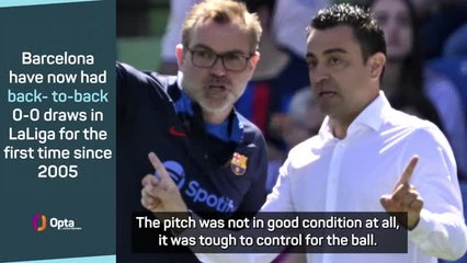 下载视频: Early kick off and a bad pitch but 'no excuses' - Xavi on Getafe draw